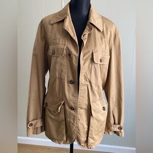 1990’s Ralph Lauren Women's Tan Utility/Barn Jacket